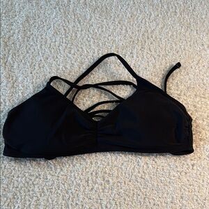 Aerie Black Strappy Bikini Top